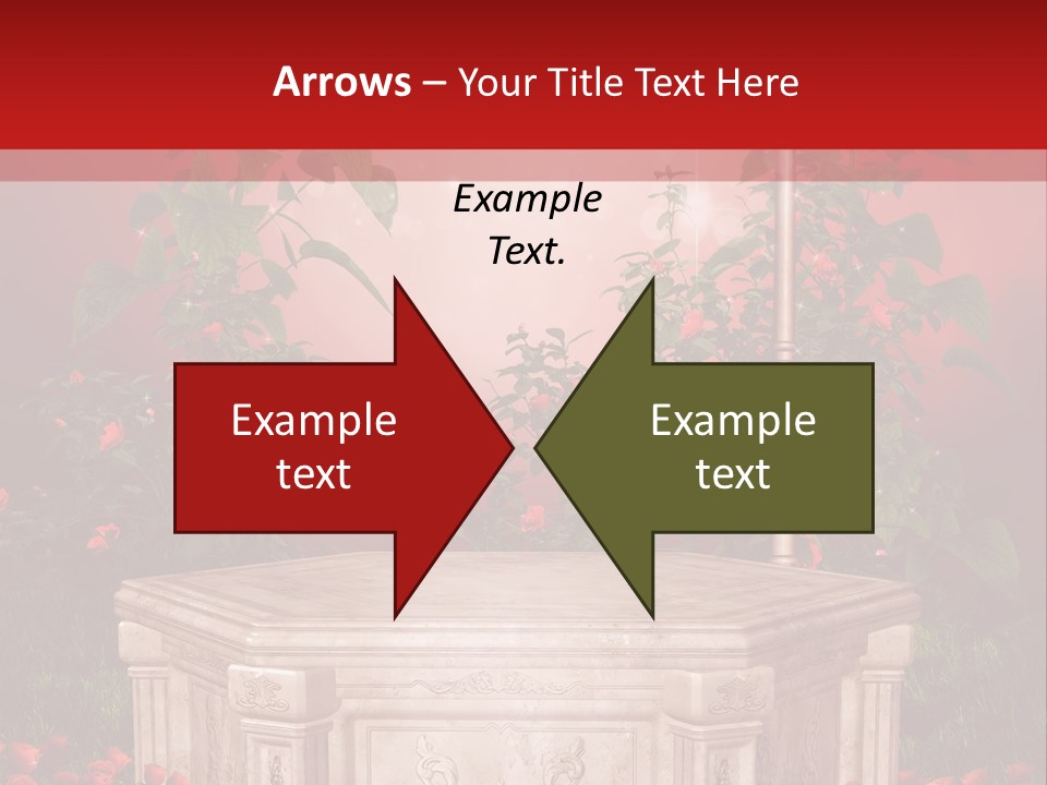 Czerwony Ilustracja Podium PowerPoint Template