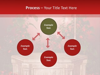 Czerwony Ilustracja Podium PowerPoint Template