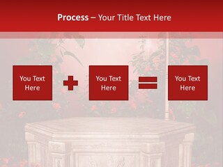 Czerwony Ilustracja Podium PowerPoint Template