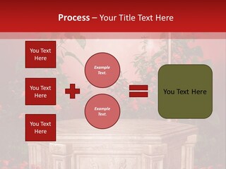 Czerwony Ilustracja Podium PowerPoint Template