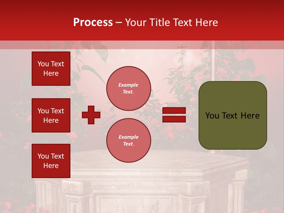 Czerwony Ilustracja Podium PowerPoint Template