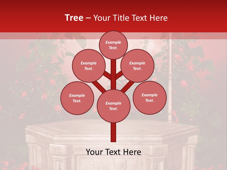 Czerwony Ilustracja Podium PowerPoint Template
