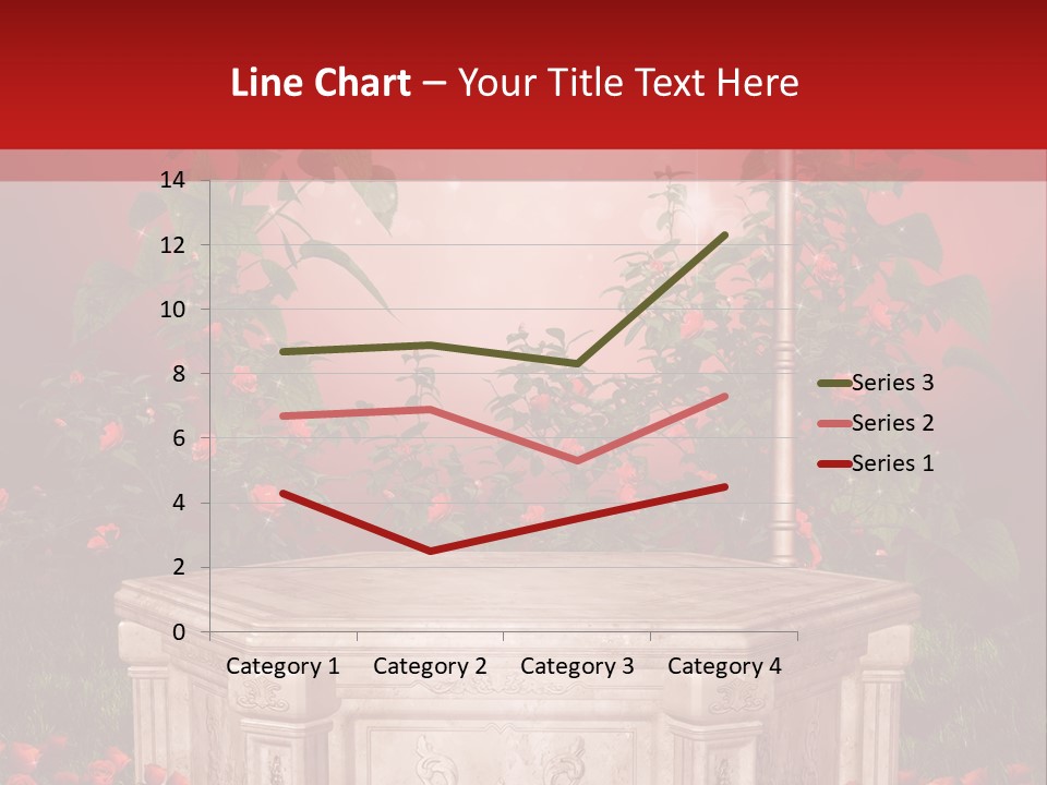 Czerwony Ilustracja Podium PowerPoint Template
