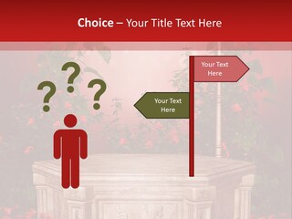 Czerwony Ilustracja Podium PowerPoint Template