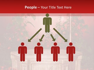 Czerwony Ilustracja Podium PowerPoint Template