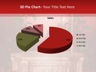 Czerwony Ilustracja Podium PowerPoint Template