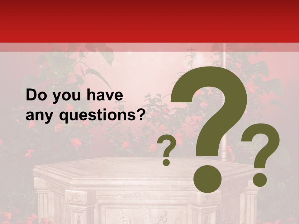 Czerwony Ilustracja Podium PowerPoint Template