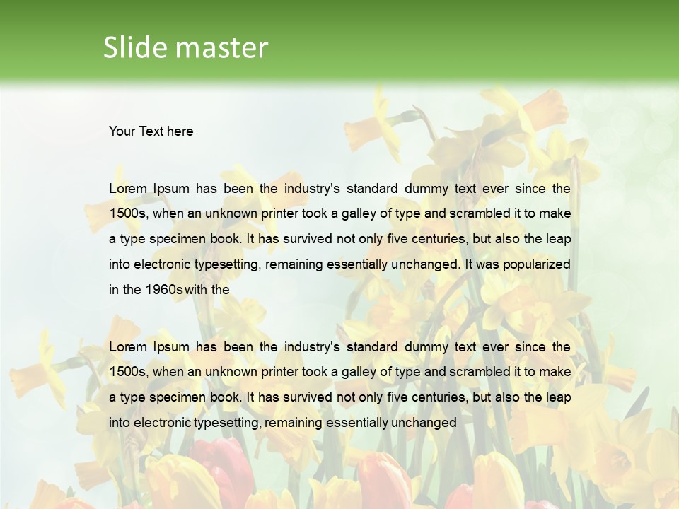 Gras Tradition Ostergru PowerPoint Template