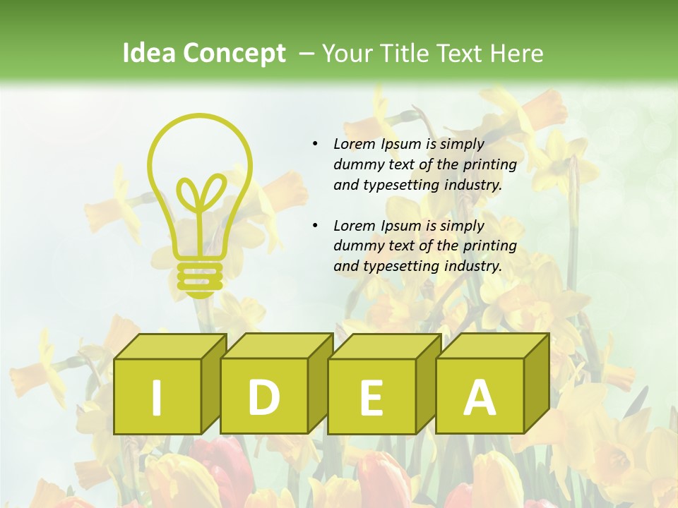 Gras Tradition Ostergru PowerPoint Template