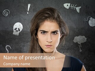 Stimmungsschwankungen Konflikt Weiblich PowerPoint Template