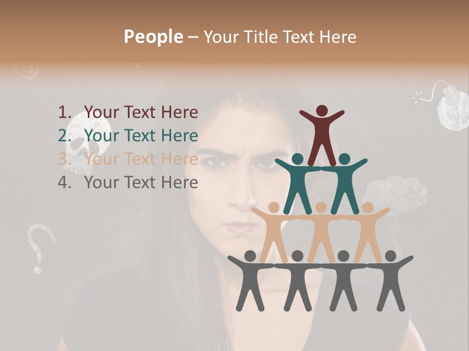 Stimmungsschwankungen Konflikt Weiblich PowerPoint Template