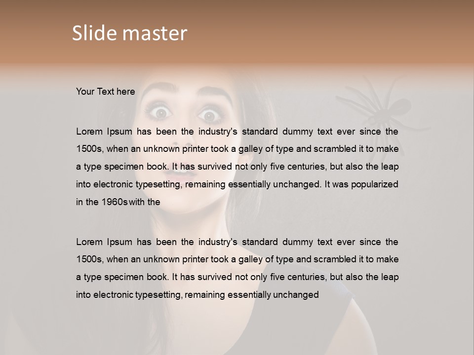 Kellerspinne Keller Angst PowerPoint Template