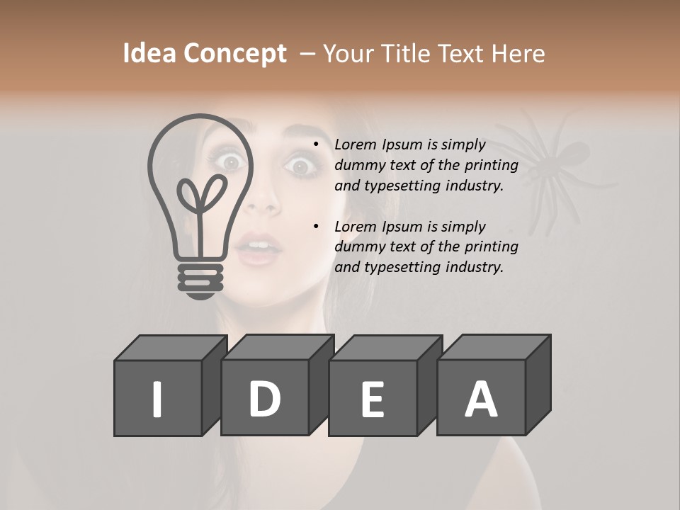 Kellerspinne Keller Angst PowerPoint Template