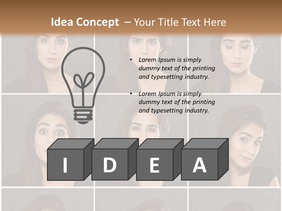 Traurig Stimmung Sympathisch PowerPoint Template