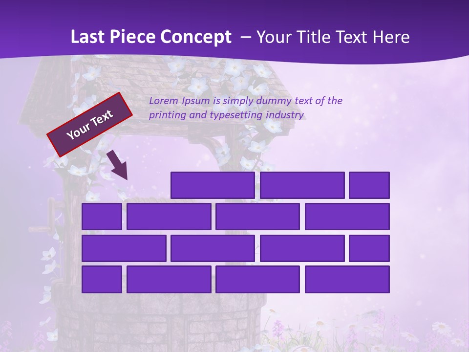 Fioletowy Zaczarowany Stokrotka PowerPoint Template