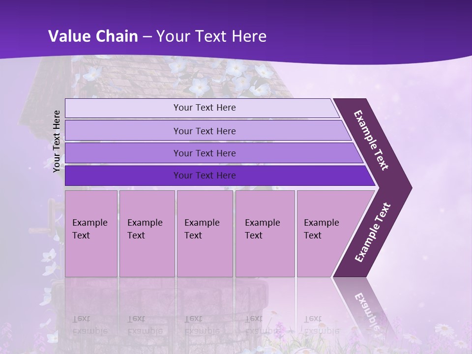 Fioletowy Zaczarowany Stokrotka PowerPoint Template