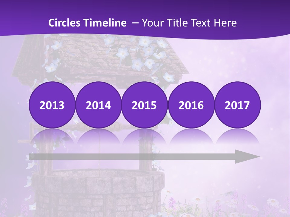 Fioletowy Zaczarowany Stokrotka PowerPoint Template