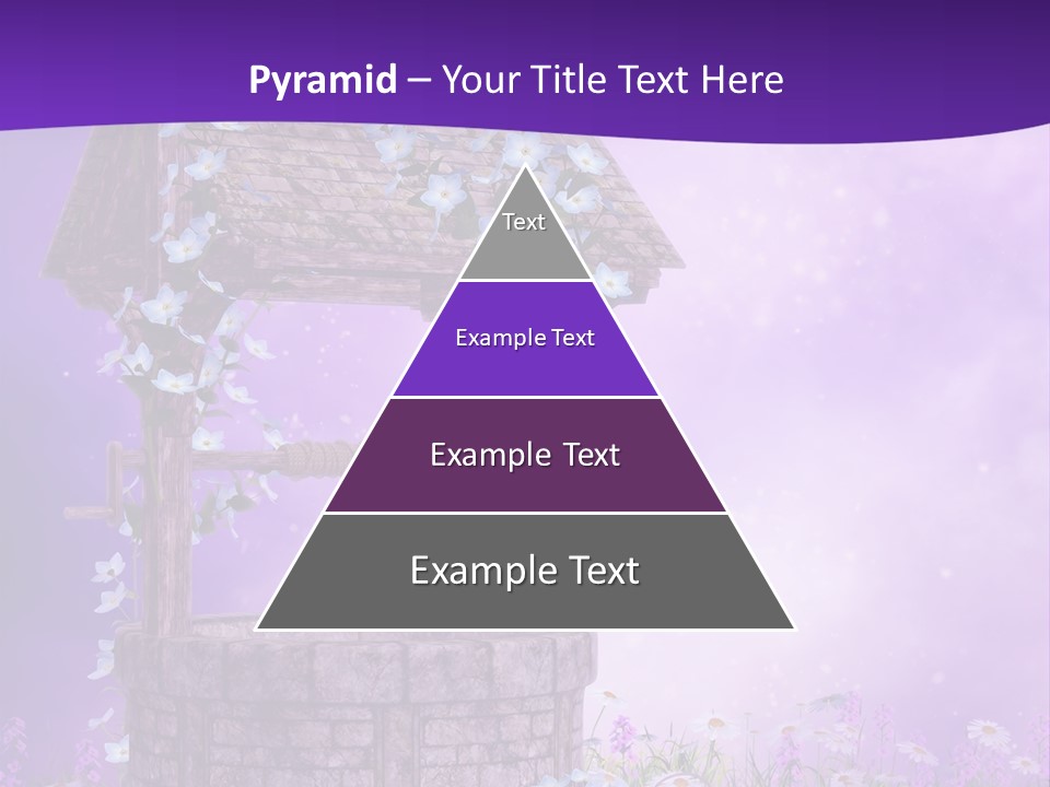 Fioletowy Zaczarowany Stokrotka PowerPoint Template