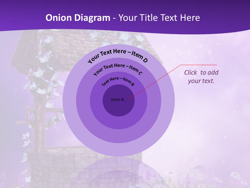 Fioletowy Zaczarowany Stokrotka PowerPoint Template