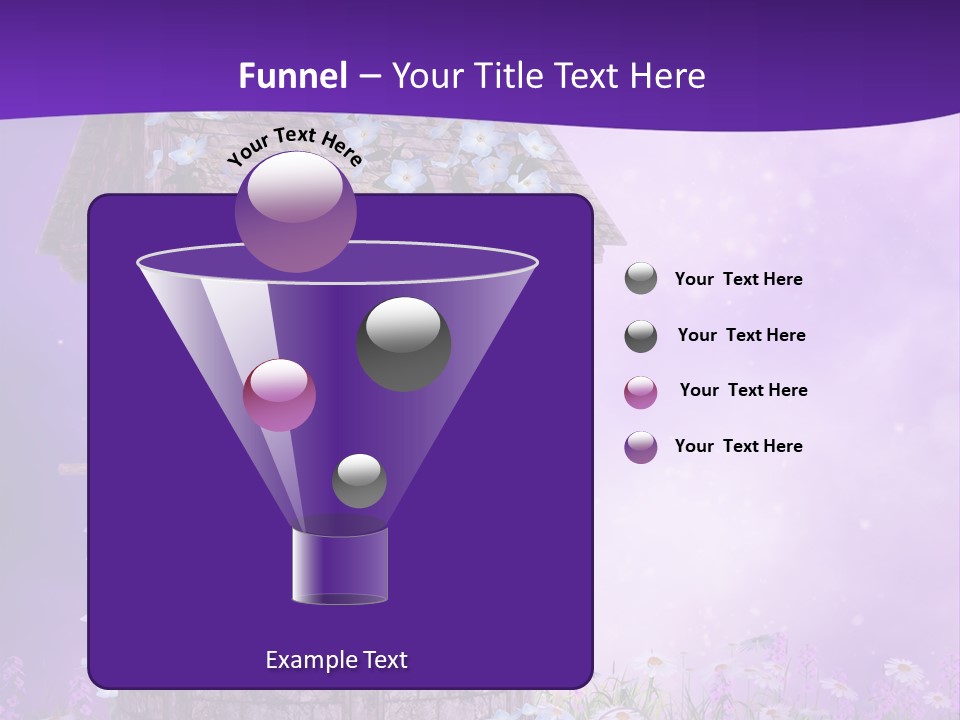 Fioletowy Zaczarowany Stokrotka PowerPoint Template