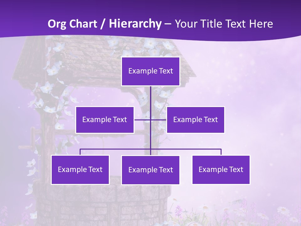 Fioletowy Zaczarowany Stokrotka PowerPoint Template