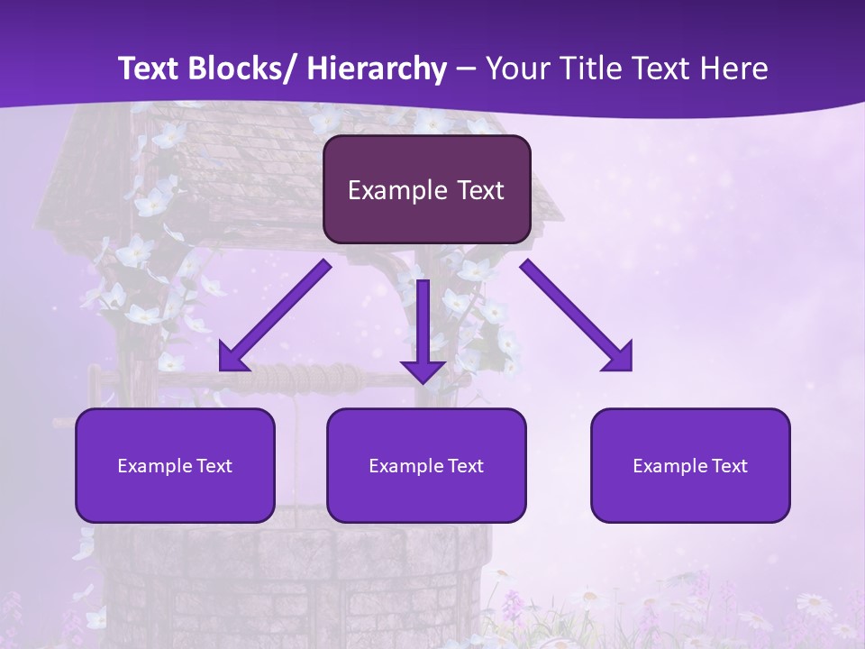 Fioletowy Zaczarowany Stokrotka PowerPoint Template
