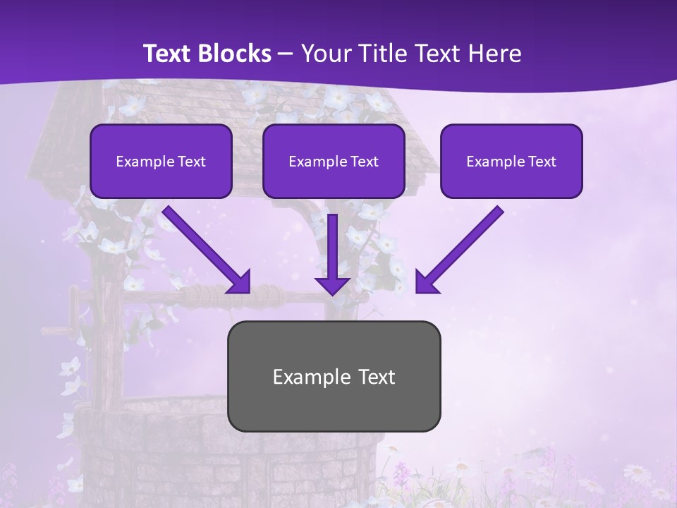 Fioletowy Zaczarowany Stokrotka PowerPoint Template