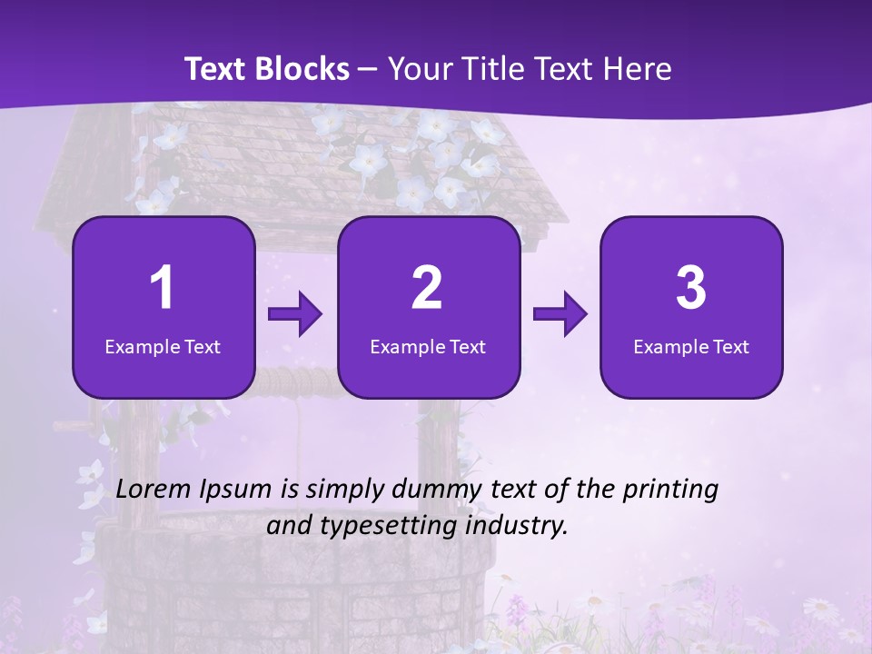 Fioletowy Zaczarowany Stokrotka PowerPoint Template