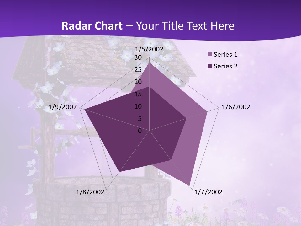 Fioletowy Zaczarowany Stokrotka PowerPoint Template