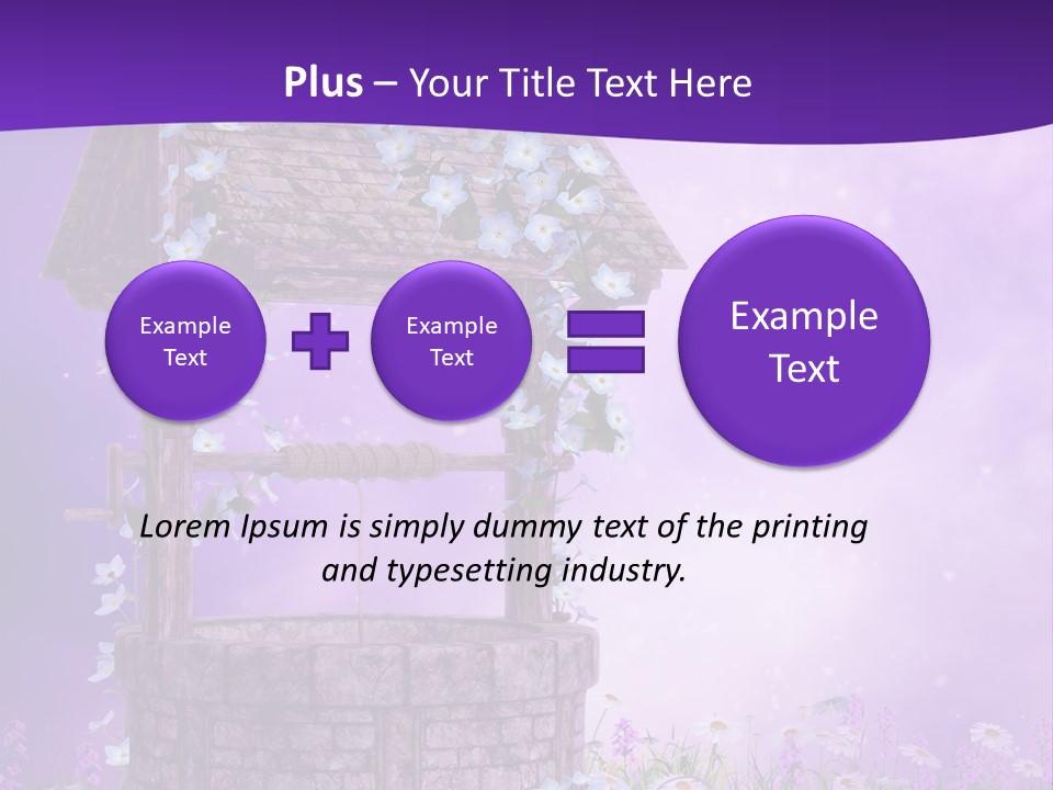 Fioletowy Zaczarowany Stokrotka PowerPoint Template