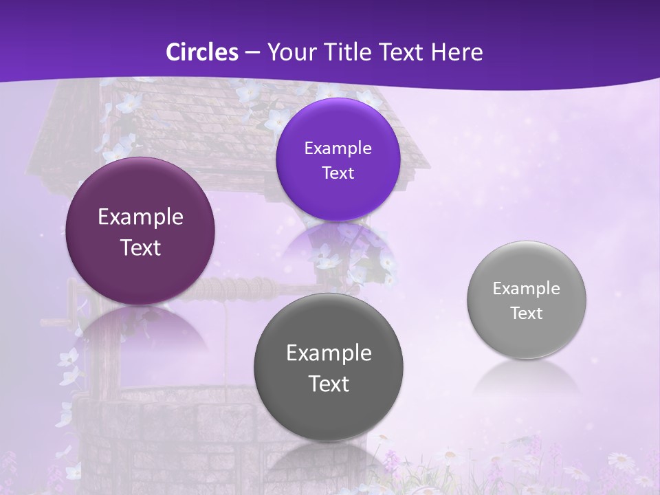 Fioletowy Zaczarowany Stokrotka PowerPoint Template