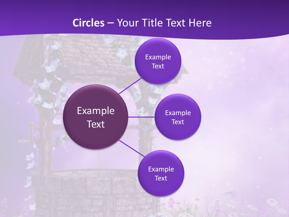 Fioletowy Zaczarowany Stokrotka PowerPoint Template