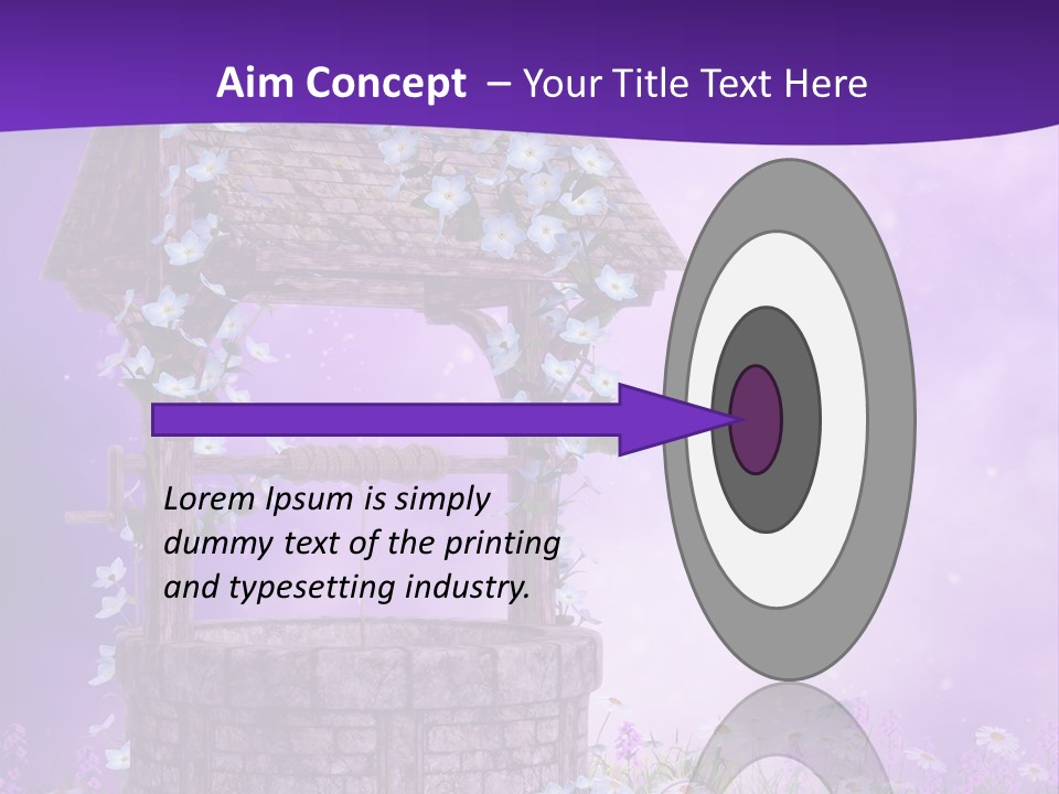 Fioletowy Zaczarowany Stokrotka PowerPoint Template