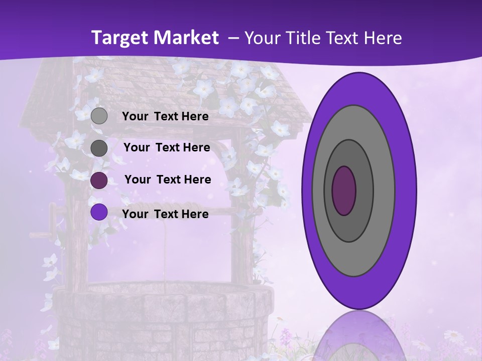 Fioletowy Zaczarowany Stokrotka PowerPoint Template