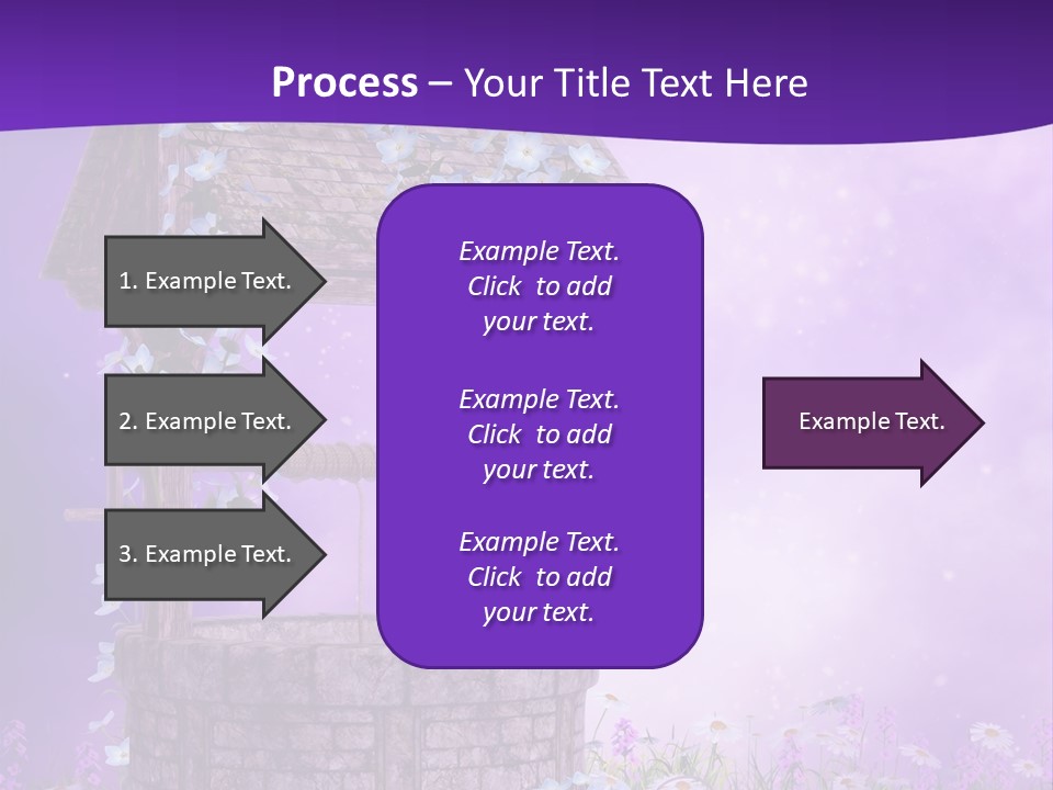 Fioletowy Zaczarowany Stokrotka PowerPoint Template