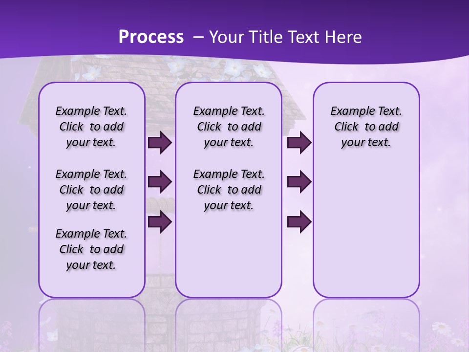 Fioletowy Zaczarowany Stokrotka PowerPoint Template