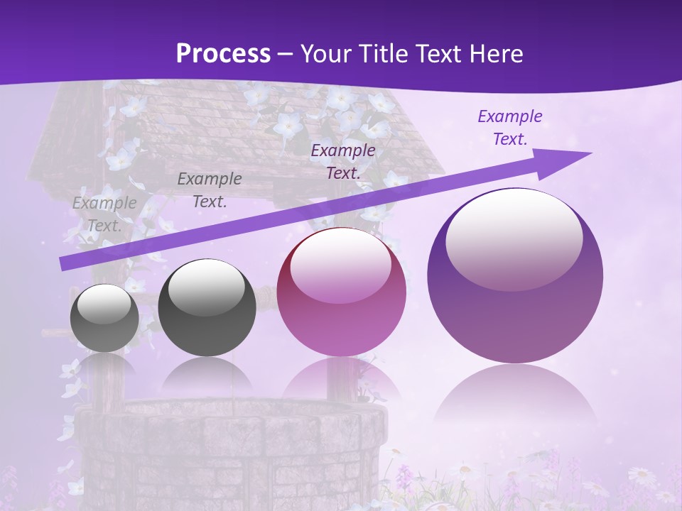 Fioletowy Zaczarowany Stokrotka PowerPoint Template