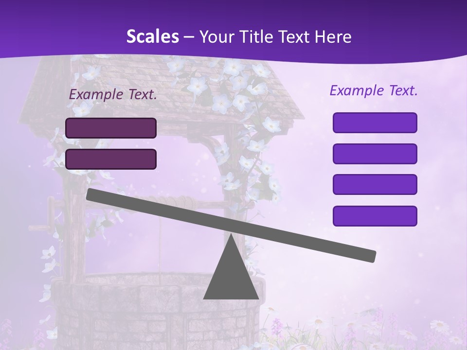 Fioletowy Zaczarowany Stokrotka PowerPoint Template