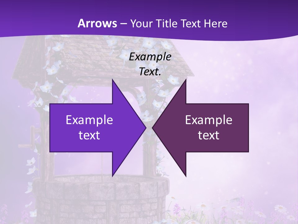Fioletowy Zaczarowany Stokrotka PowerPoint Template