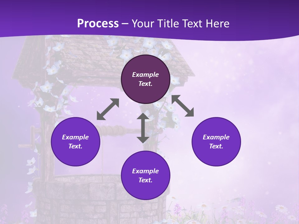 Fioletowy Zaczarowany Stokrotka PowerPoint Template