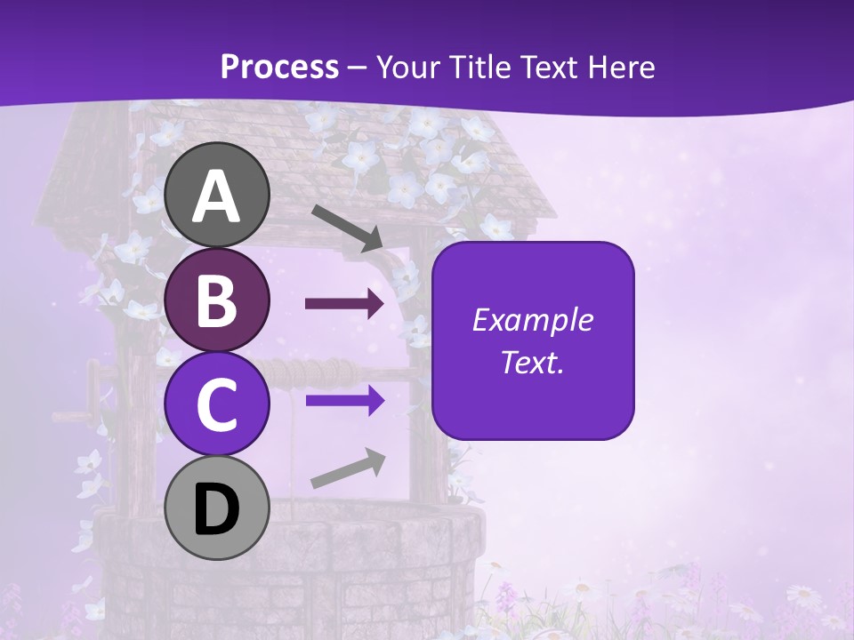 Fioletowy Zaczarowany Stokrotka PowerPoint Template