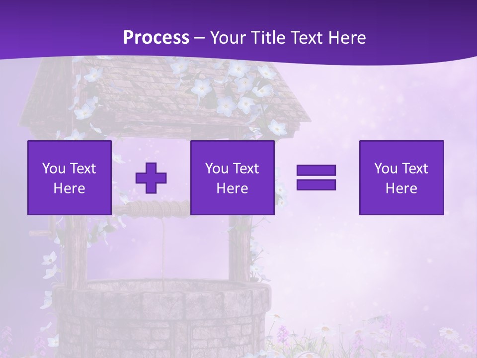 Fioletowy Zaczarowany Stokrotka PowerPoint Template