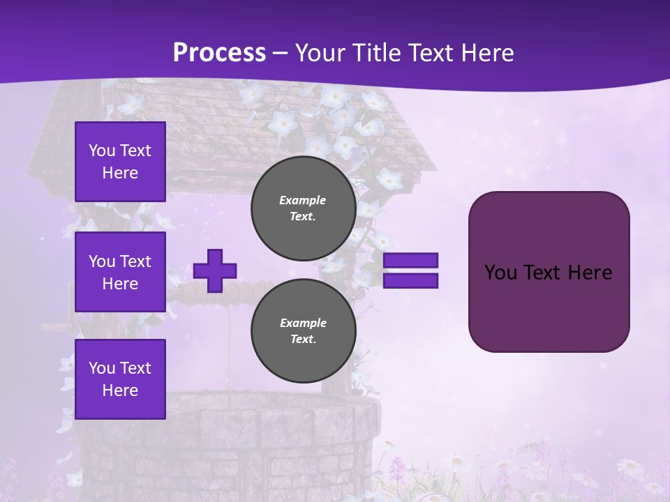 Fioletowy Zaczarowany Stokrotka PowerPoint Template