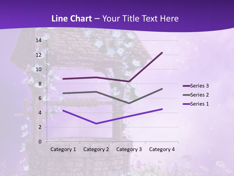 Fioletowy Zaczarowany Stokrotka PowerPoint Template
