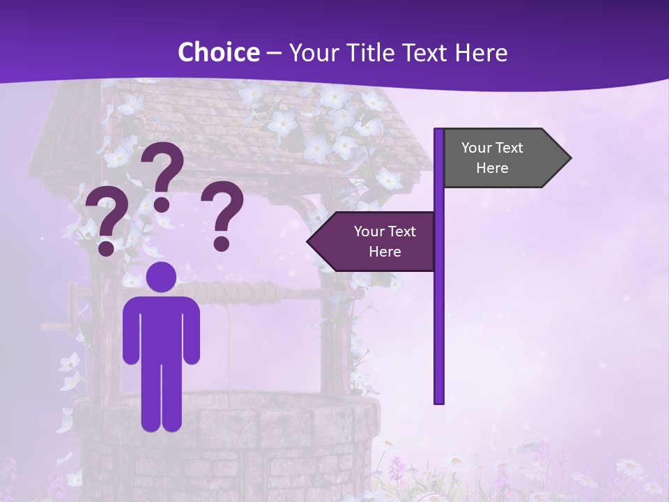 Fioletowy Zaczarowany Stokrotka PowerPoint Template