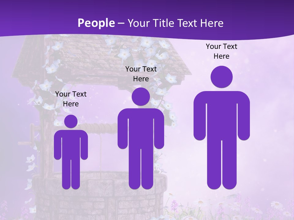 Fioletowy Zaczarowany Stokrotka PowerPoint Template