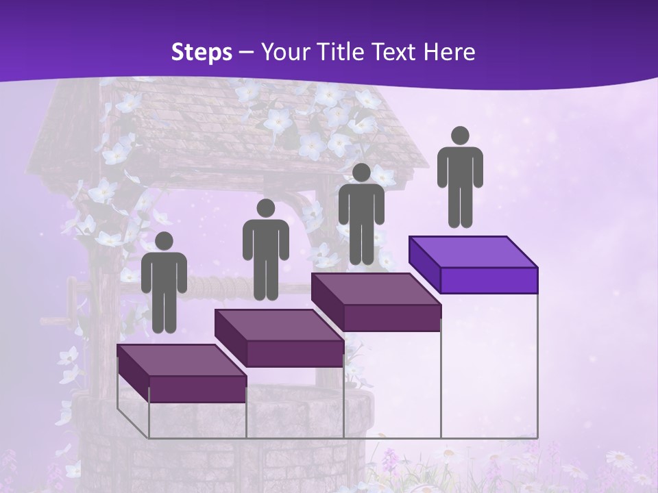 Fioletowy Zaczarowany Stokrotka PowerPoint Template