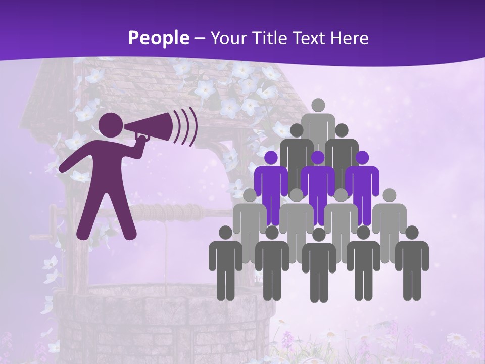 Fioletowy Zaczarowany Stokrotka PowerPoint Template