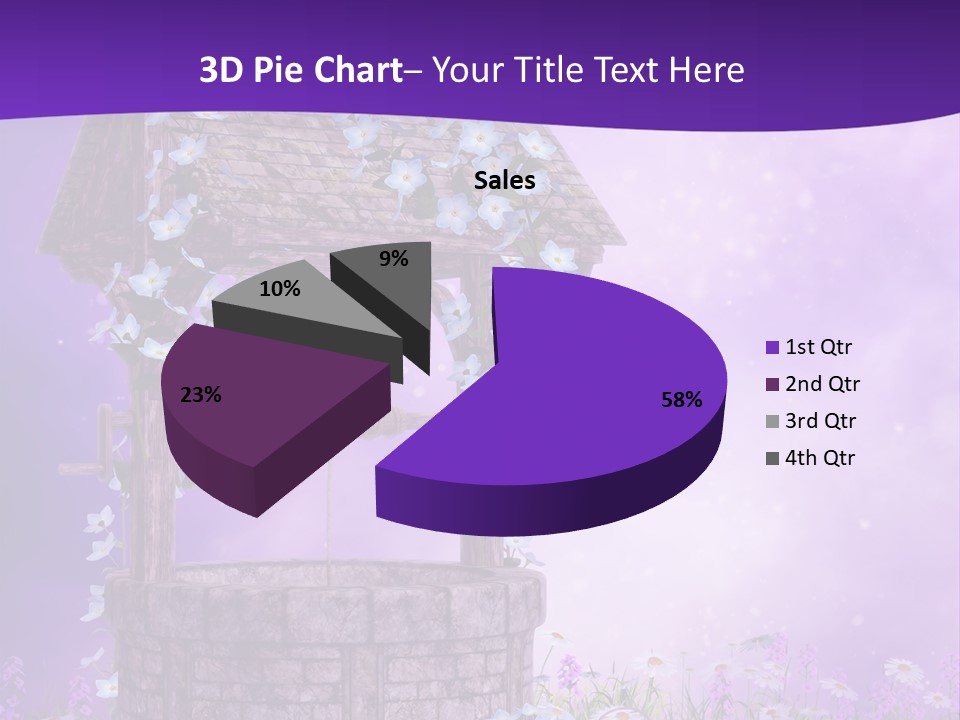 Fioletowy Zaczarowany Stokrotka PowerPoint Template