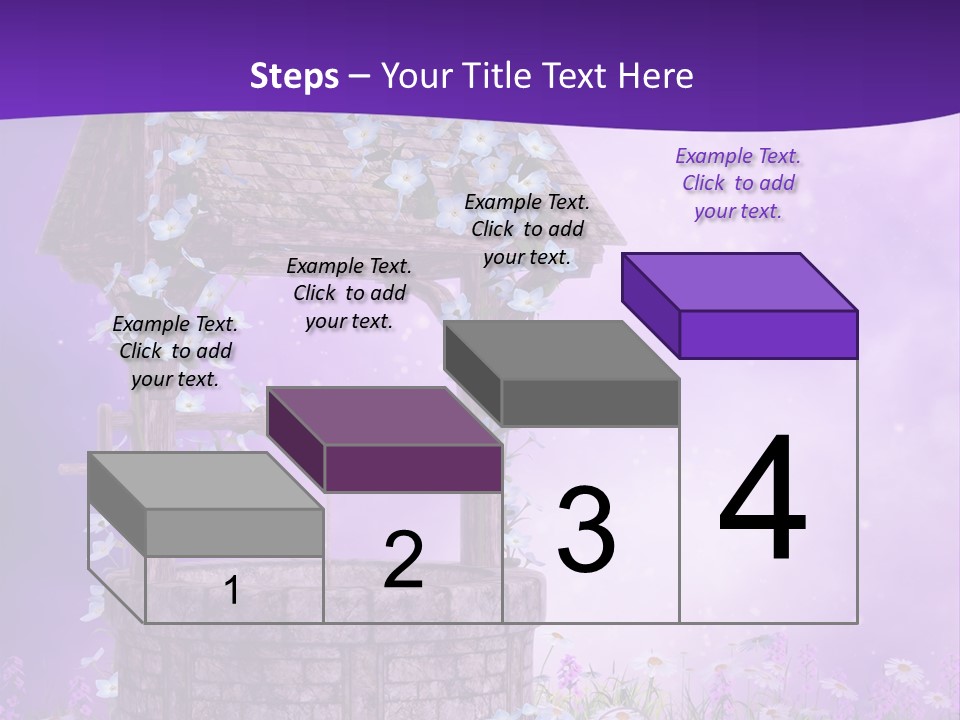 Fioletowy Zaczarowany Stokrotka PowerPoint Template
